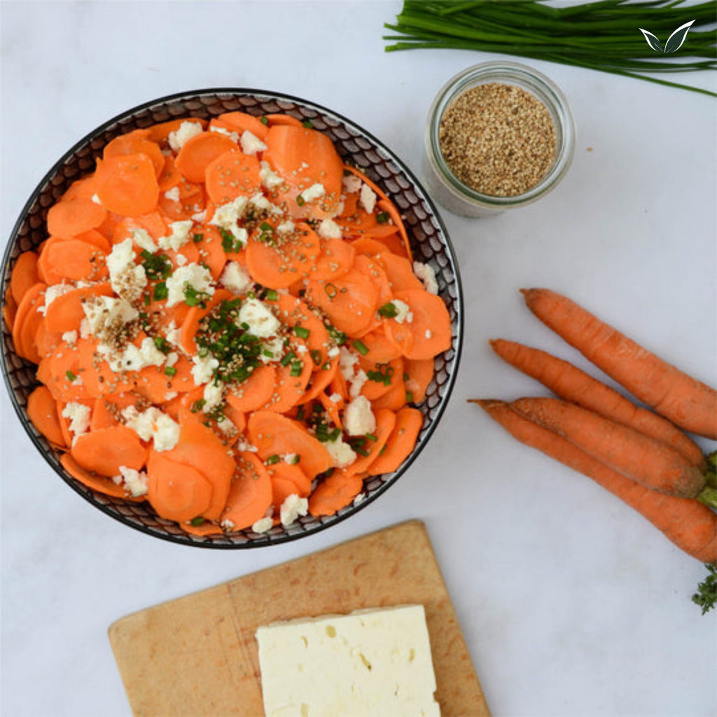 Salade de carottes aux graines de sésame et à la feta