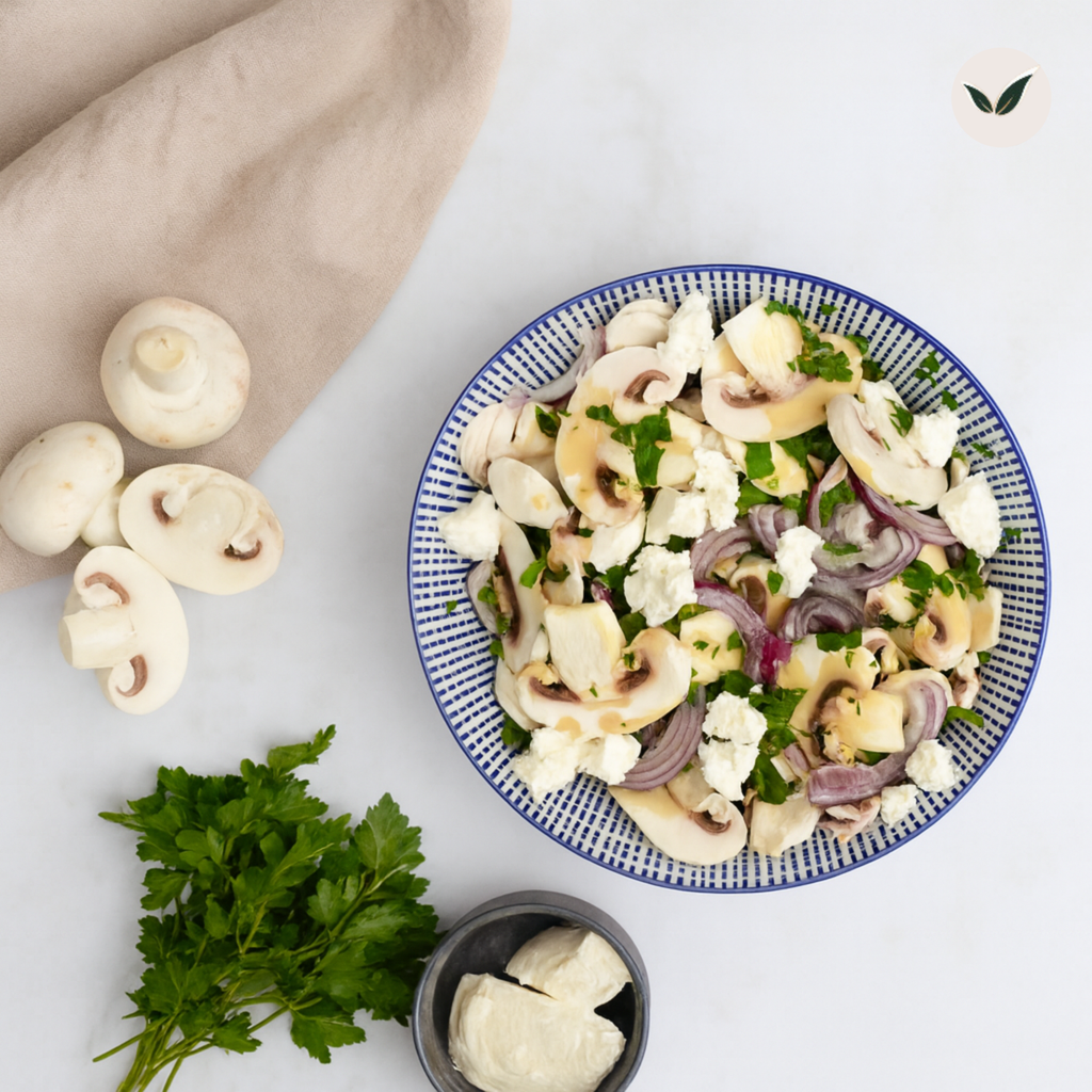 Salade de champignons à la grecque