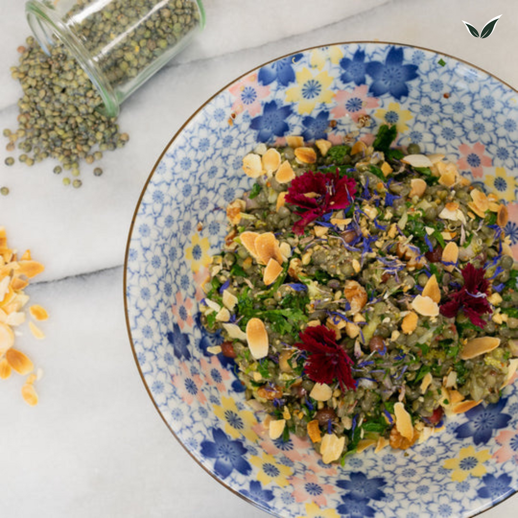 Salade de lentilles aux légumes de saison