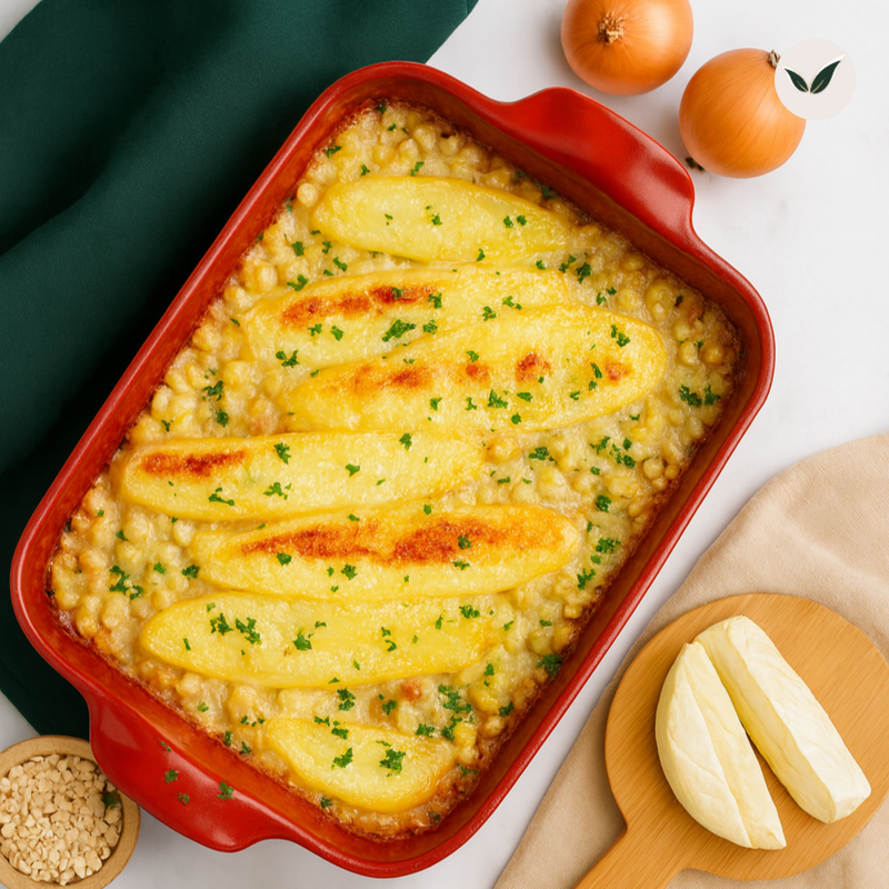 Croziflette végétarienne et salade d'accompagnement