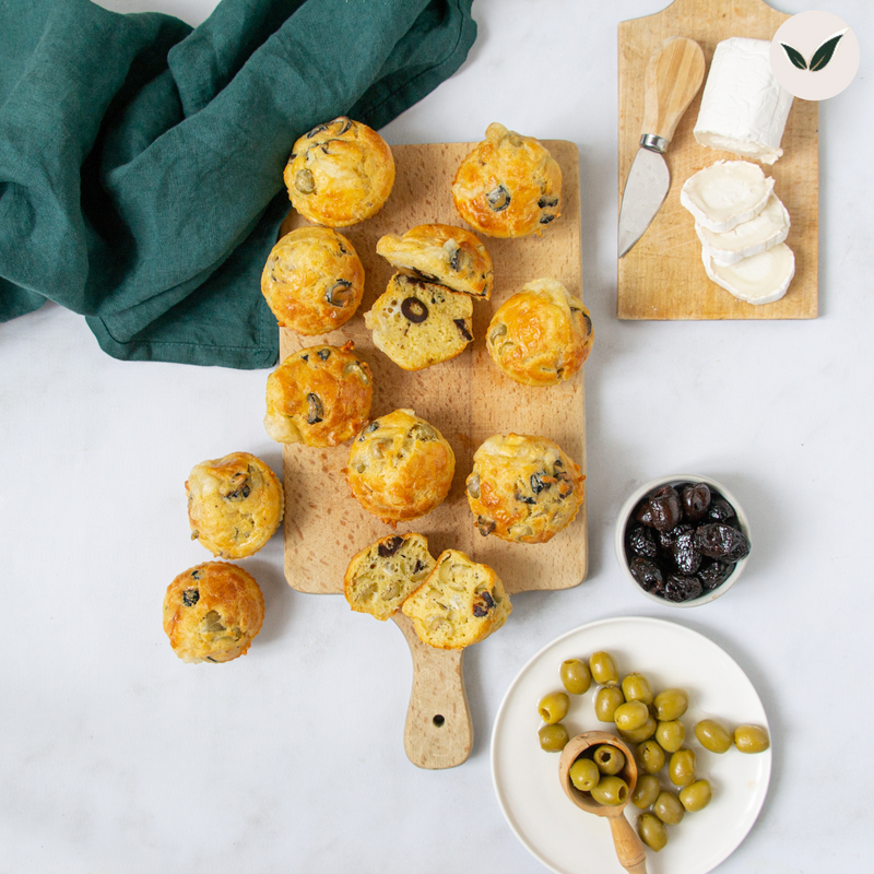 Cake aux olives et au chèvre