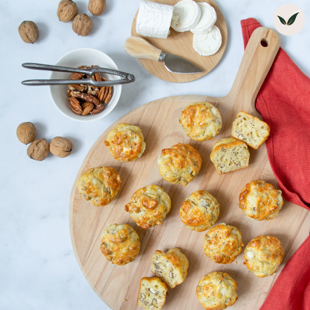 Cake au fromage de chèvre, noix et oignons caramélisés